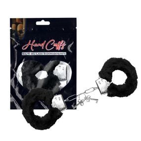 Algema em Metal Com Pelúcia Hand Cuffs SI (5268) - Preto - Sex Shop Atacado Star: Produtos Eróticos e lingerie