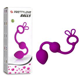 *Plug Com 2 Esferas Balls SI (5415) - Magenta - Atacado Star Sex Shop, Lingerie e Produtos Eróticos