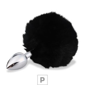 Plug de Metal P Com PomPom SI (5501) - Preto - Atacado Star Sex Shop, Lingerie e Produtos Eróticos