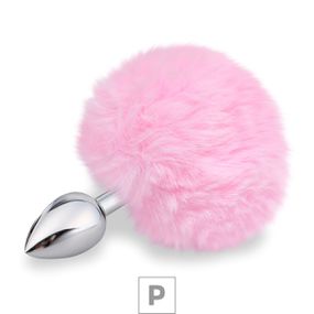 Plug de Metal P Com PomPom SI (5501) - Rosa - Atacado Star Sex Shop, Lingerie e Produtos Eróticos