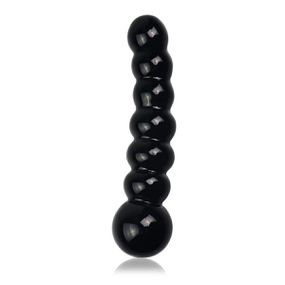 *Plug em Vidro Com Esferas Love Toy SI (5707) - Preto - Sex Shop Atacado Star: Produtos Eróticos e lingerie