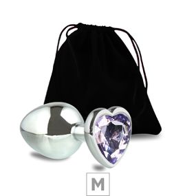 Plug de Metal M Com Pedra Formato de Coração 7cm (5849) - Pe... - Atacado Star Sex Shop, Lingerie e Produtos Eróticos