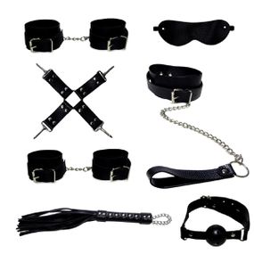 Kit Bondage Com 7 Itens SI (5875) - Preto - Sex Shop Atacado Star: Produtos Eróticos e lingerie