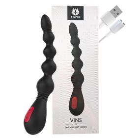 Plug Silicone Com Vibro Vins SI (6217) - Preto - Atacado Star Sex Shop, Lingerie e Produtos Eróticos