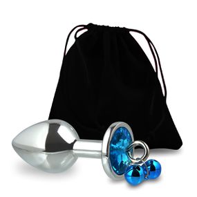Plug Metálico M Com Strass Variado e Sino SI (6361) - Crom... - Atacado Star Sex Shop, Lingerie e Produtos Eróticos