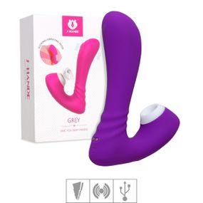 *Vibrador Com Estimulador Recarregável Grey SI (6723) - Roxo - Sex Shop Atacado Star: Produtos Eróticos e lingerie