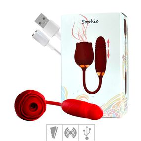 Vibrador c/ Estimulador Formato Rosa Sophie SI (7633) - Ve... - Sex Shop Atacado Star: Produtos Eróticos e lingerie