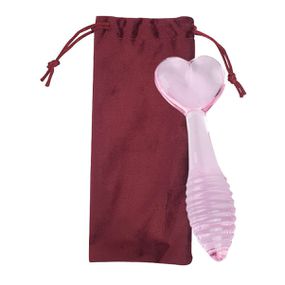 Plug de Vidro Base Formato de Coração SI -(8803) - Rosa - Atacado Star Sex Shop, Lingerie e Produtos Eróticos