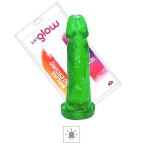 *Prótese 15x13cm Com Led Just Glow (ADAO03V) - Verde - Sex Shop Atacado Star: Produtos Eróticos e lingerie