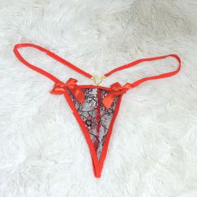 *Calcinha Bicolor Com Pingente Variados (CF605) - Vermelho C... - Sex Shop Atacado Star: Produtos Eróticos e lingerie