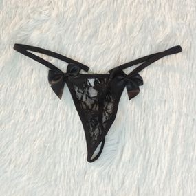 *Calcinha Bicolor Com Pingente Variados (CF605) - Preto - Sex Shop Atacado Star: Produtos Eróticos e lingerie