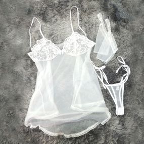 *Camisola Cristal (DM136) - Branco - Sex Shop Atacado Star: Produtos Eróticos e lingerie
