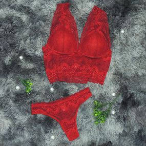 Conjunto Karina (DR4508) - Vermelho - Atacado Star Sex Shop, Lingerie e Produtos Eróticos