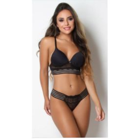 Conjunto Mayara (DR4514) - Preto - Atacado Star Sex Shop, Lingerie e Produtos Eróticos