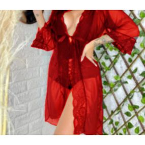 Hobby Curto Tule (DR6007) - Vermelho - Atacado Star Sex Shop, Lingerie e Produtos Eróticos