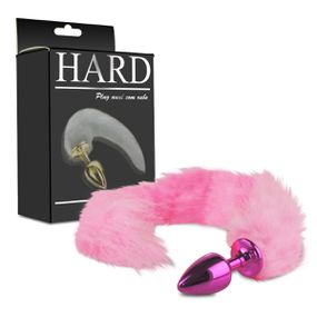 Plug Metálico Rosa Com Cauda Hard (HA116R) - Rosa - Sex Shop Atacado Star: Produtos Eróticos e lingerie