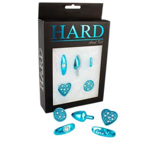 Kit Plug Cravejado Com Base Removivel P (HA131-ST616) - Azul - Atacado Star Sex Shop, Lingerie e Produtos Eróticos