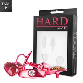 Kit Plug Com Pedra e Base Removivel P (HA131-ST615) - Verm... - Sex Shop Atacado Star: Produtos Eróticos e lingerie