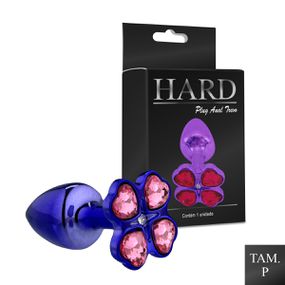 Plug de Metal P Com Pedra Variadas Trevo (HA137) - Lilás - Atacado Star Sex Shop, Lingerie e Produtos Eróticos