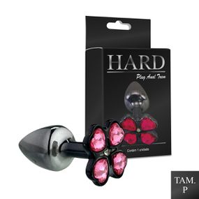 Plug de Metal P Com Pedra Variadas Trevo (HA137) - Onix - Atacado Star Sex Shop, Lingerie e Produtos Eróticos