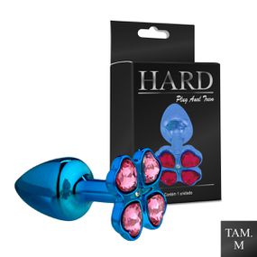 Plug de Metal M Com Pedra Variadas Trevo (HA139) - Azul - Sex Shop Atacado Star: Produtos Eróticos e lingerie