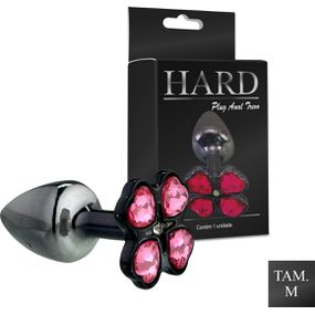 Plug de Metal M Com Pedra Variadas Trevo (HA139) - Onix - Atacado Star Sex Shop, Lingerie e Produtos Eróticos