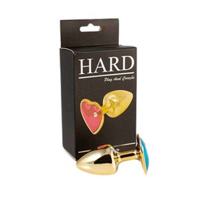 Plug Métalico Dourado Com Pedra de Coração (HA161D) - Azul - Sex Shop Atacado Star: Produtos Eróticos e lingerie