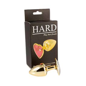 Plug Métalico Dourado Com Pedra de Coração (HA161D) - Cromad... - Sex Shop Atacado Star: Produtos Eróticos e lingerie