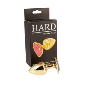 Plug Métalico Dourado Com Pedra de Coração (HA161D) - Onix - Sex Shop Atacado Star: Produtos Eróticos e lingerie