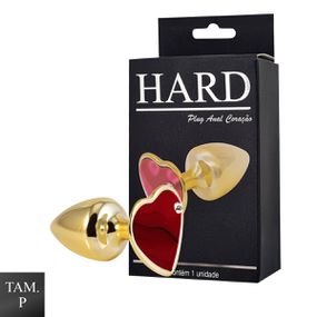 Plug de Metal Dourado Com Pedra de Coração (HA161D)- - Verme... - Atacado Star Sex Shop, Lingerie e Produtos Eróticos