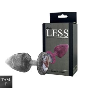 Plug de Plástico P Less Com Glitter (HA165) - Cromado - Sex Shop Atacado Star: Produtos Eróticos e lingerie