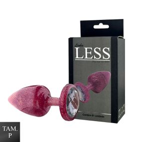 Plug de Plástico P Less Com Glitter (HA165) - Rosa - Sex Shop Atacado Star: Produtos Eróticos e lingerie