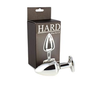 Plug de Metal G Com Pedra Variadas Hard (HA171) - Cromado - Atacado Star Sex Shop, Lingerie e Produtos Eróticos