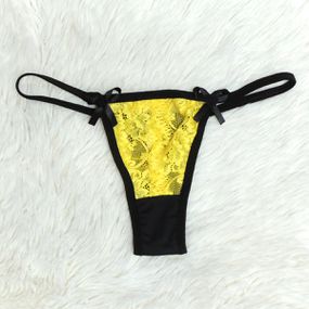 *Calcinha Aline (MAR0103) - amarelo c/ preto - Sex Shop Atacado Star: Produtos Eróticos e lingerie