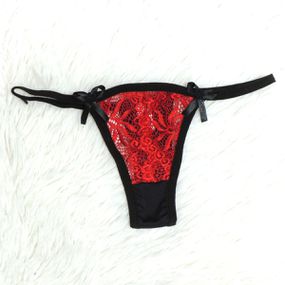 *Calcinha Aline (MAR0103) - Vermelho C/ Preto - Sex Shop Atacado Star: Produtos Eróticos e lingerie