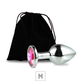 Plug Metálico M Com Pedra Variadas VP (PL007M) - Cromado - Atacado Star Sex Shop, Lingerie e Produtos Eróticos