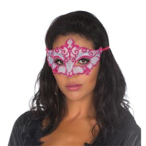 Máscara Sensual - (PS1010) - Pink C/ Branco - Atacado Star Sex Shop, Lingerie e Produtos Eróticos
