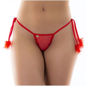 Calcinha Pompom (PS6014) - Vermelho - Atacado Star Sex Shop, Lingerie e Produtos Eróticos