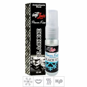 **Aromatizante Bucal Power Kiss 15ml (ST154) - Black Ice - Sex Shop Atacado Star: Produtos Eróticos e lingerie