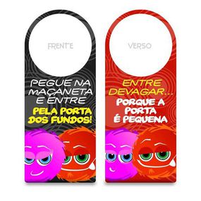 Aviso De Porta Fofuras Da Maçaneta (ST190) - Pegue na Maçane... - Sex Shop Atacado Star: Produtos Eróticos e lingerie