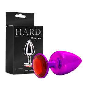 Plug de Metal M Com Pedras Variadas Hard (ST611-HA114) - R... - Sex Shop Atacado Star: Produtos Eróticos e lingerie