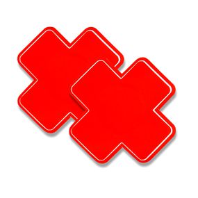 Tapa Mamilo Em X 50 Tons (TO111-ST661) - Vermelho - Atacado Star Sex Shop, Lingerie e Produtos Eróticos