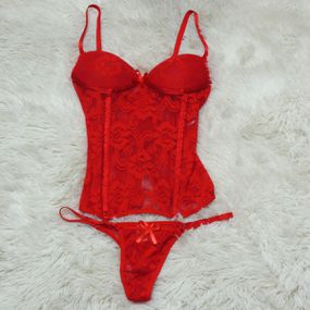 *Espartilho Rendado (CF510) - Vermelho - Sex Shop Atacado Star: Produtos Eróticos e lingerie