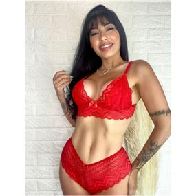 Conjunto Cindy (DR4506) - Vermelho - Sex Shop Atacado Star: Produtos Eróticos e lingerie