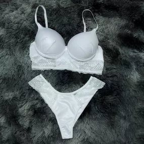 Conjunto Cirrê (DR4526). - Branco - Atacado Star Sex Shop, Lingerie e Produtos Eróticos