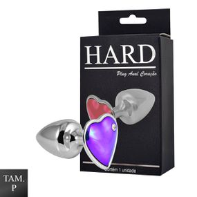Plug de Metal Cromado Com Pedra de Coração (HA161C)- - Lilás... - Atacado Star Sex Shop, Lingerie e Produtos Eróticos