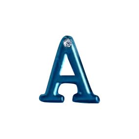 Letras Para Personalização de Plug Azul (HA180A) - A - Sex Shop Atacado Star: Produtos Eróticos e lingerie