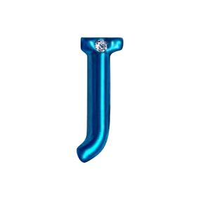 Letras Para Personalização de Plug Azul (HA180A) - J - Sex Shop Atacado Star: Produtos Eróticos e lingerie