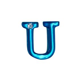 Letras Para Personalização de Plug Azul (HA180A) - U - Sex Shop Atacado Star: Produtos Eróticos e lingerie