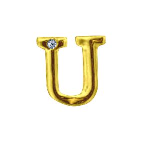 Letras Para Personalização de Plug Dourada (HA180D) - U - Sex Shop Atacado Star: Produtos Eróticos e lingerie
